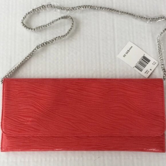 Carlos Falchi Coral Leather Clutch, New with tag - Picture 1 of 7